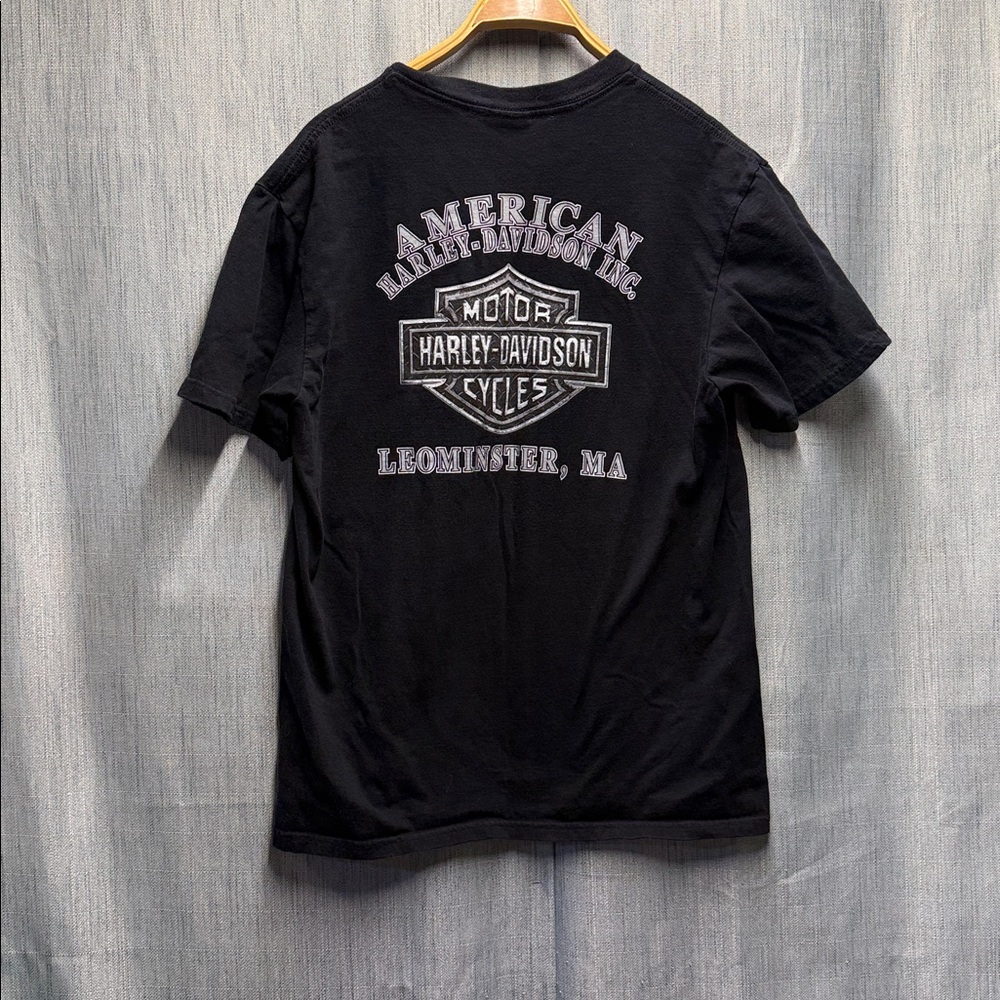 Harley-Davidson Black Tee with Bold Logo size large - Picture 3 of 11
